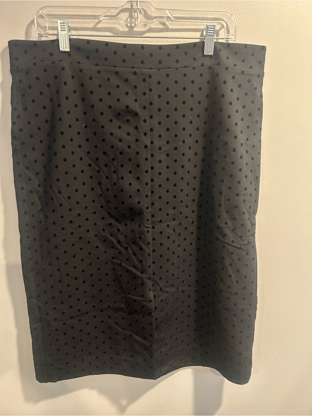Ann Taylor Black Polka Dot Pencil Skirt